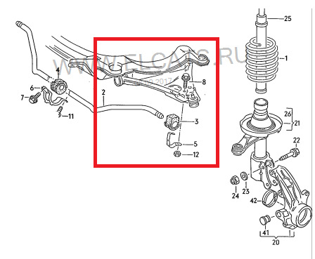 Подвеска ауди 80 б3 схема фото передняя