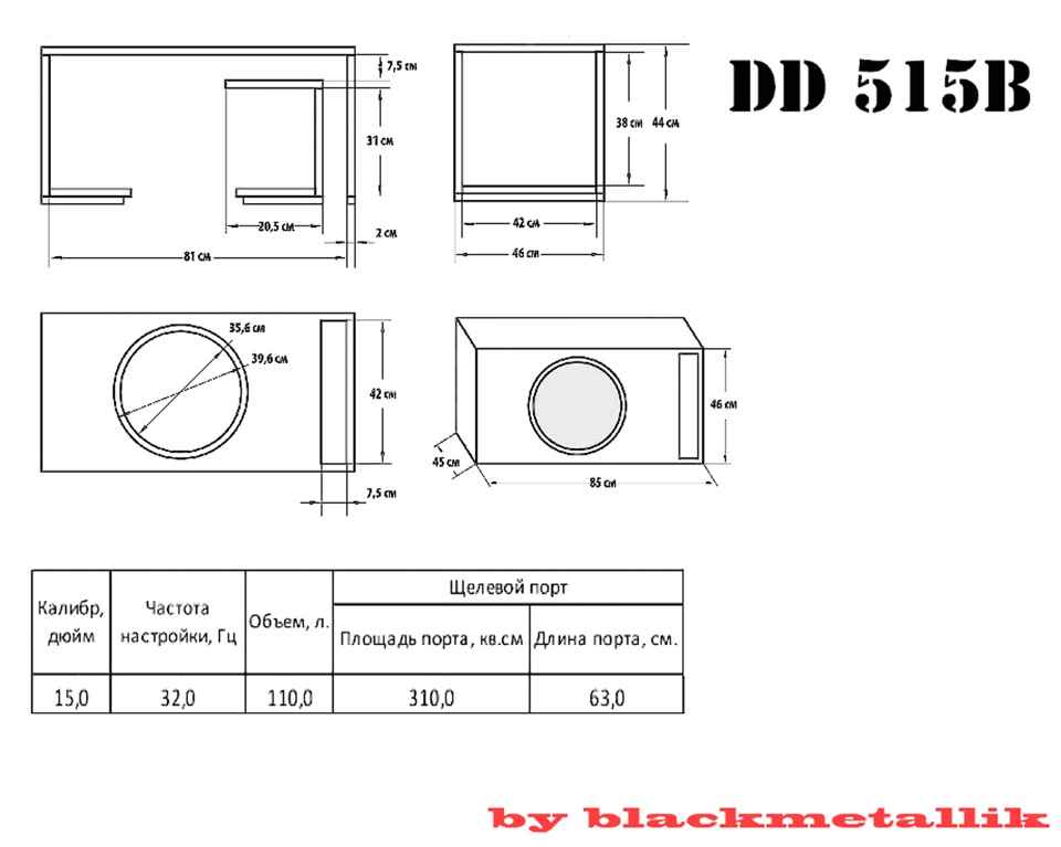 Как узнать площадь порта в коробе сабвуфера