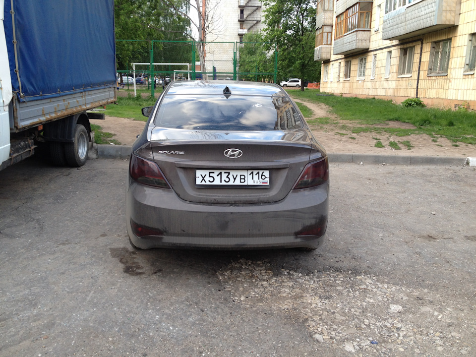 Габариты в заднее ПТФ — Hyundai Solaris, 1,6 л., 2016 года ...