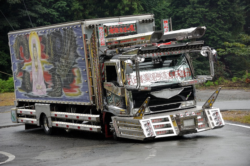 By truck in japan