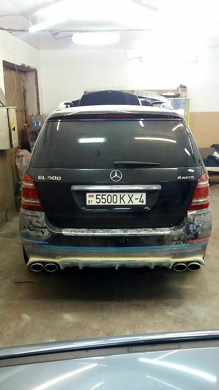 Работа над обвесом (задний бампер) — Mercedes-Benz GL-class (X164), 5,5 л,  2007 года | стайлинг | DRIVE2