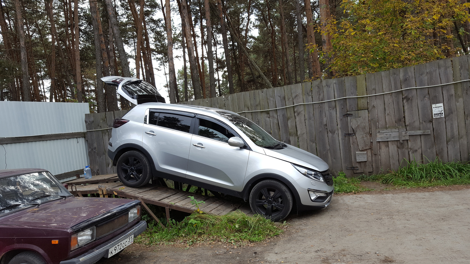 Накладки мобис — KIA Sportage (3G), 2 л, 2013 года | тюнинг | DRIVE2