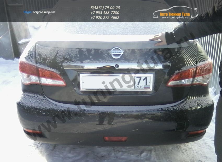 лип-спойлер — Nissan Almera V (G11/15), 1,6 л, 2013 года | стайлинг ...