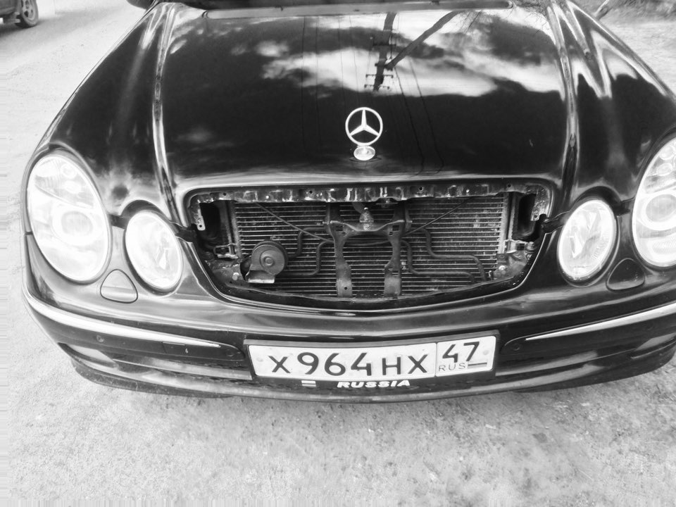 Решёточка)) установка )) — Mercedes-Benz E-Class (W211), 2,7 л, 2002 ...