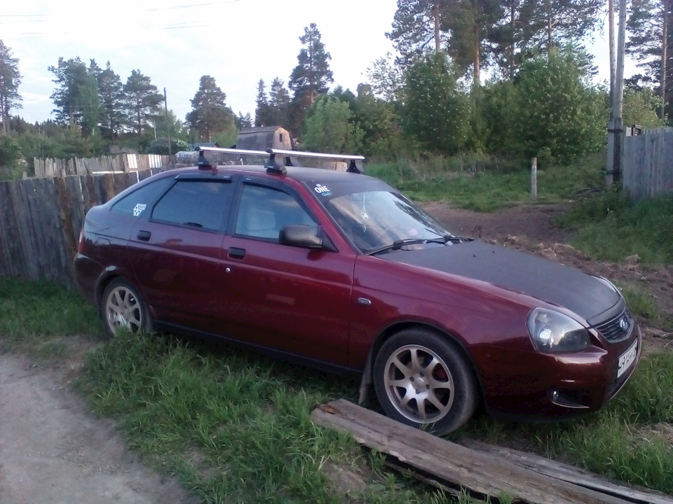Атлант. Аэродинамический багажник — Lada Приора хэтчбек, 1,6 л, 2008 ...