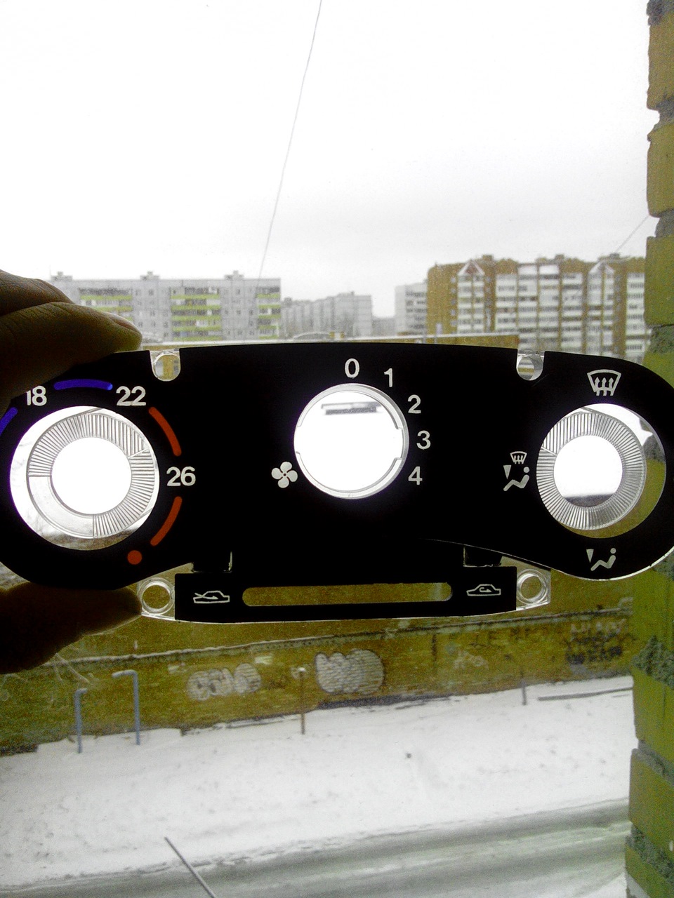 Led пересветка блока управления печкой — Lada Калина хэтчбек, 1,6 л ...
