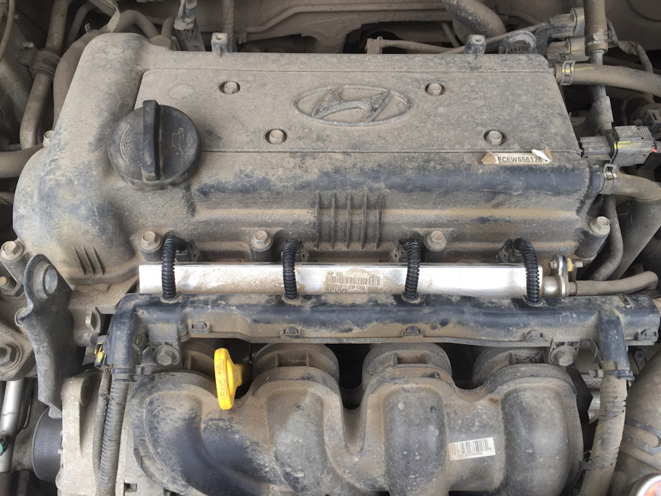 Мелочи под капотом. — Hyundai Solaris, 1,6 л., 2014 года | своими ...