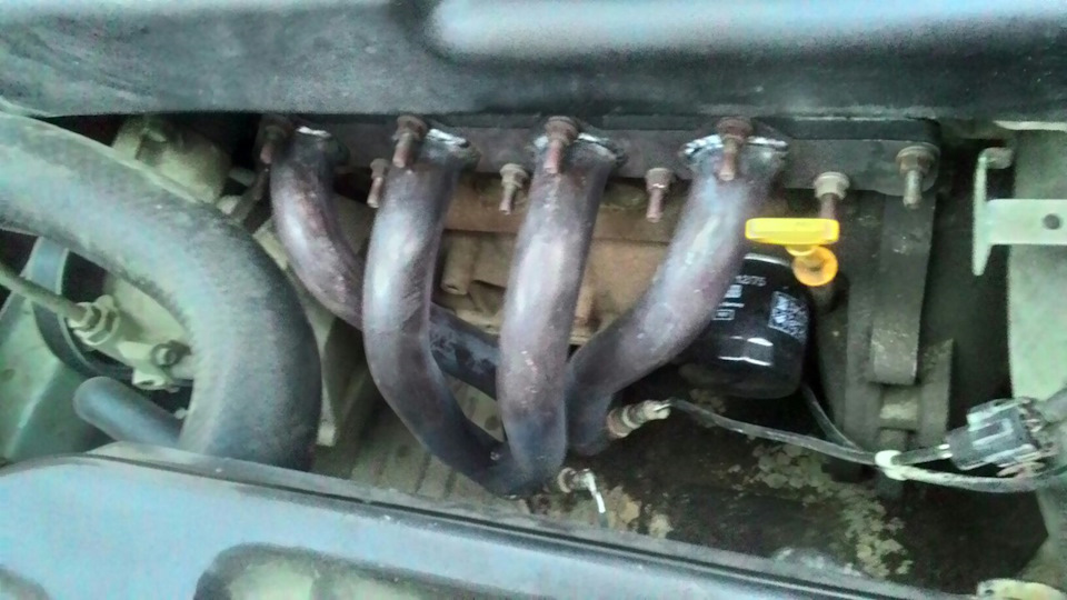 Замена катализатора на паук 4-2-1 — Chevrolet Lacetti 5D, 1,4 л, 2008 ...