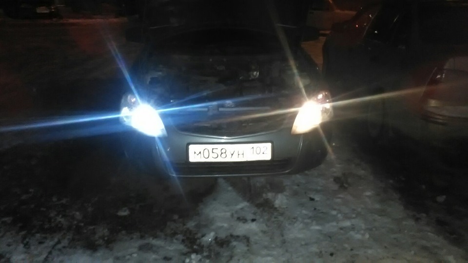 Линзованные диоды в габариты — Lada Приора седан, 1,6 л, 2010 года ...