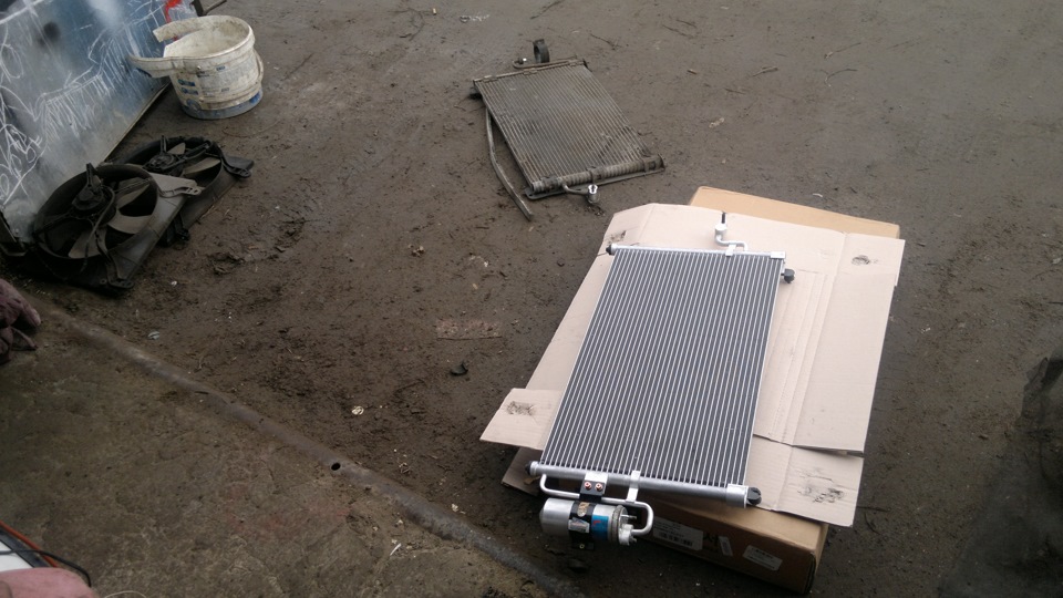 радиатор кондиционера — Daewoo Nubira I, 1,6 л, 1998 года | своими ...