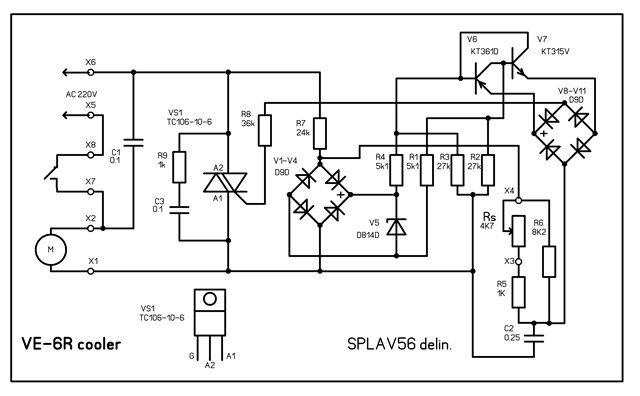 изменений разрешение регулятор напряжения на симисторе тс106-10 для вентилятора для фарма арены