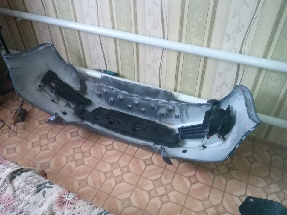 Установка ПТФ и попытка заклеить бампер. — Opel Zafira B, 1,8 л, 2007 ...