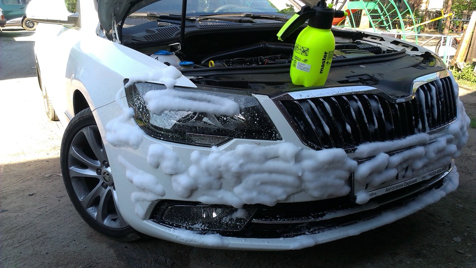 Операция "Антимошка" — Skoda Superb Mk2, 1,8 л, 2013 года | мойка | DRIVE2