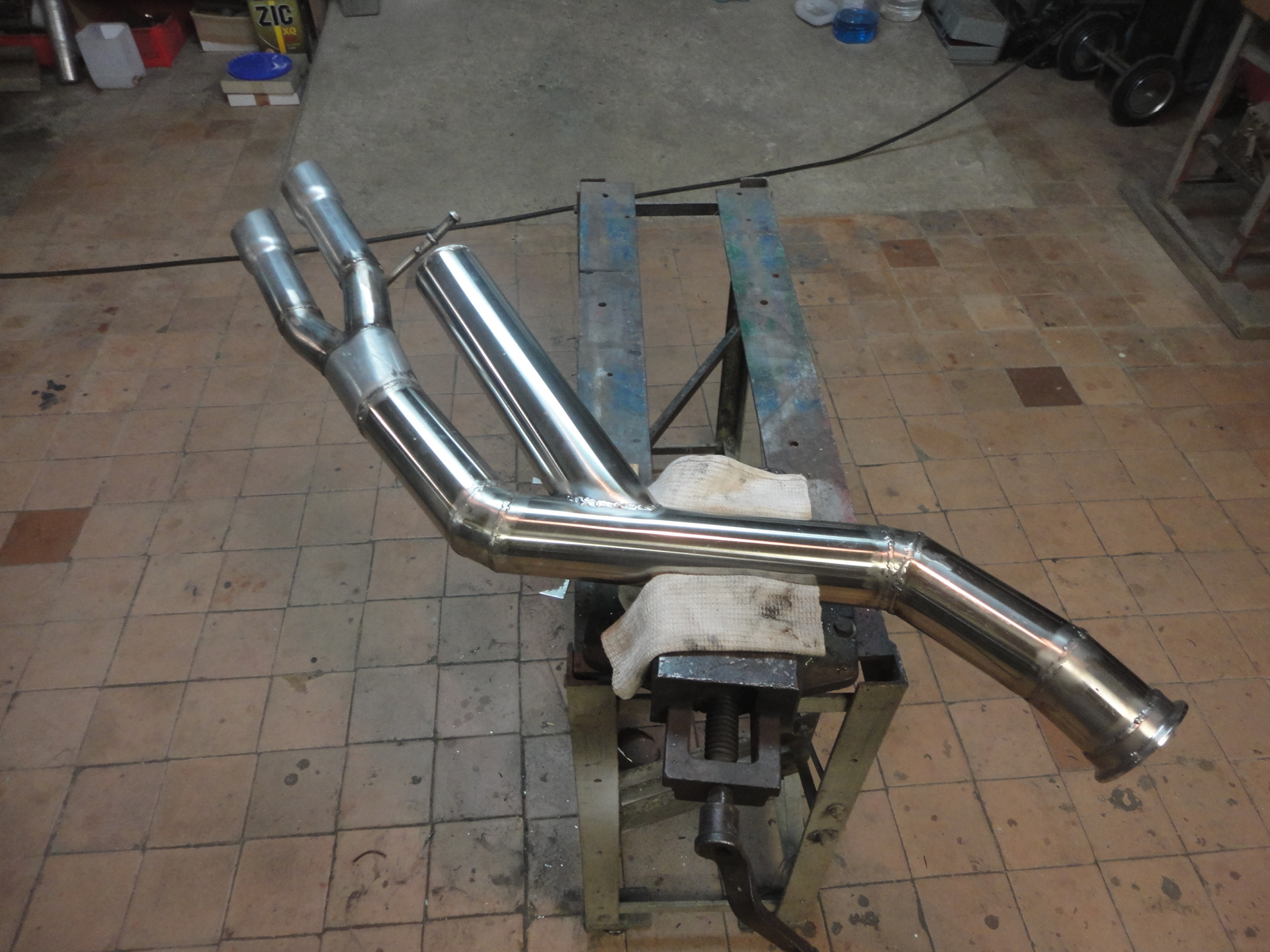 Самодельный выхлоп, ч.2 Средняя часть — Volkswagen Jetta VI, 1,4 л ...