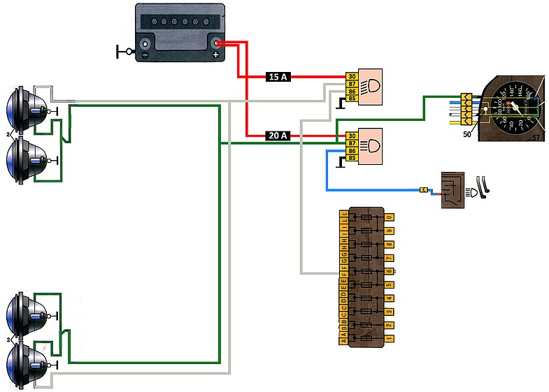Как правильно подключить проводку ваз Дальний свет - Lada 21063, 1,5 л, 1987 года электроника DRIVE2