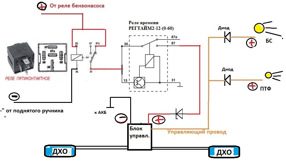 Реле задержки выключения акб камаз схема