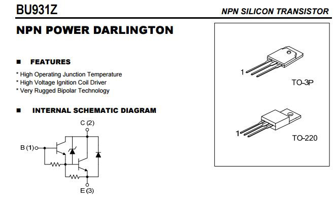 Bu941zp характеристики схема подключения