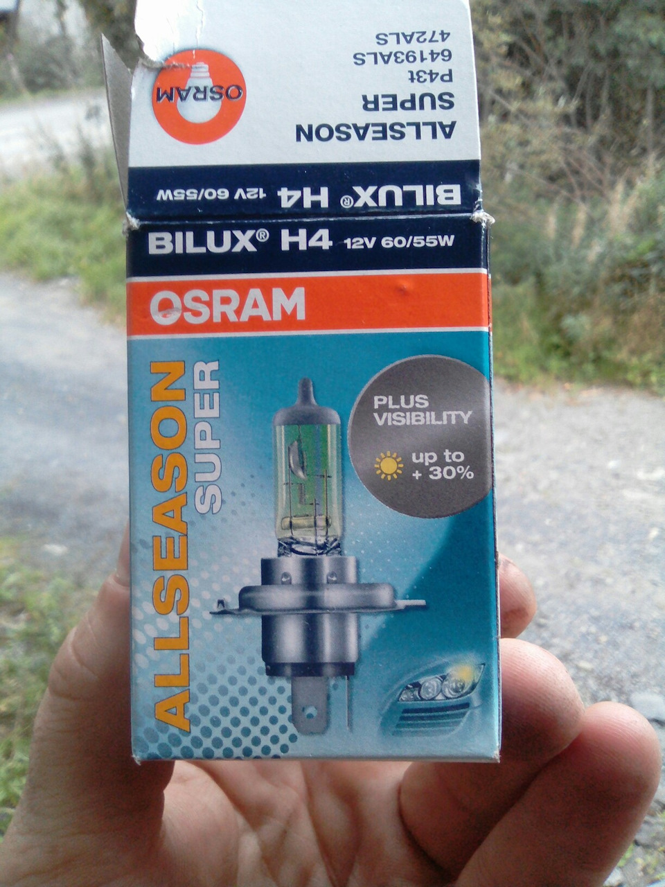 64193ALS Лампа H4 12V 60/55W P43t ALS всесезонная +30% OSRAM | Запчасти ...