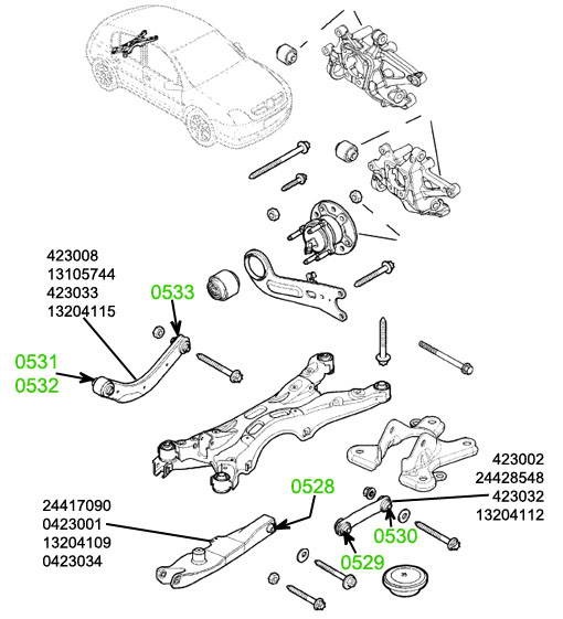 #6. Задняя подвеска, бумеранги и т.д. — Opel Vectra C, 2,2 л, 2005 года ...