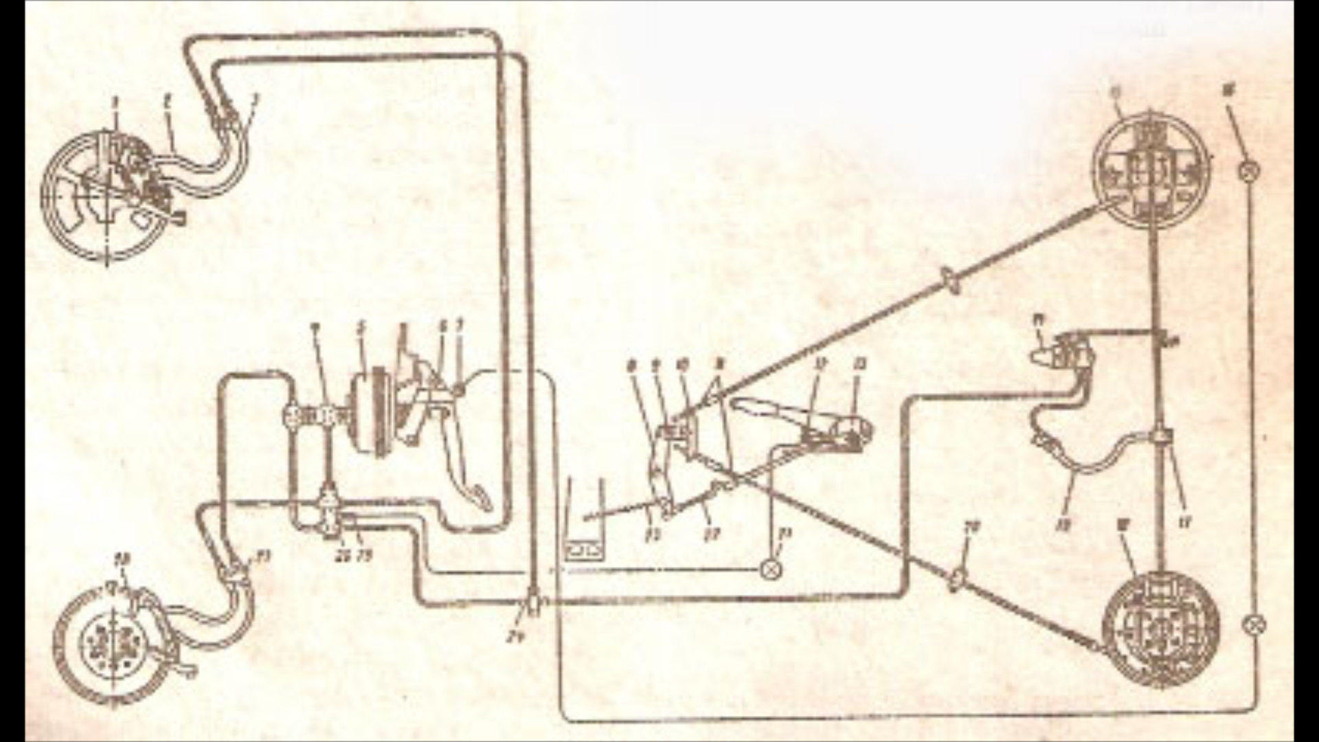 Схема тормозной системы москвич 2140