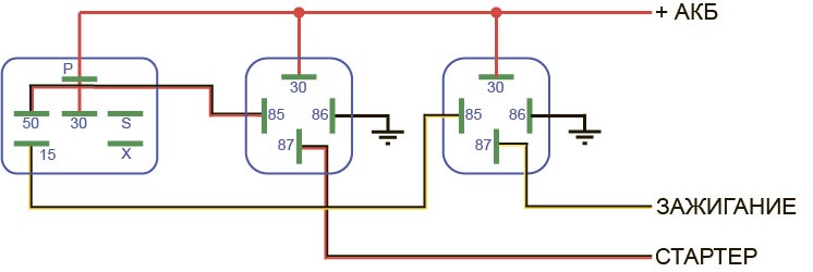Схема подключения реле зажигания дэу нексия
