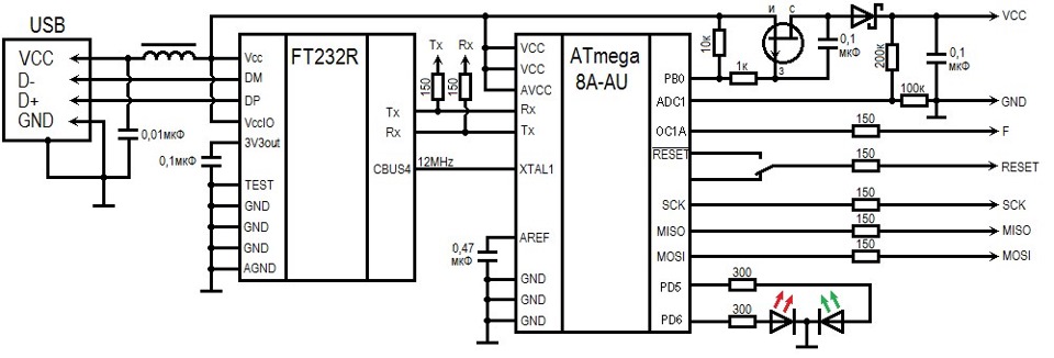 Ft232rl схема подключения