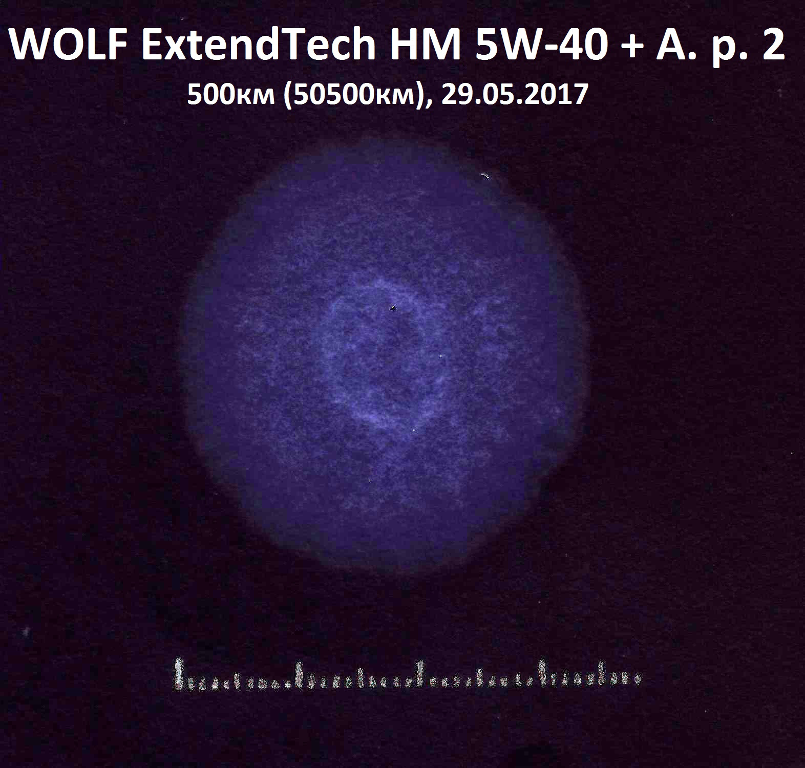 Wolf extendtech. Капельный тест масла на бумаге дизель.