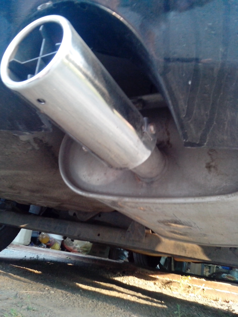 Насадка на глушитель — Nissan Almera Classic (B10), 1,6 л, 2008 года ...