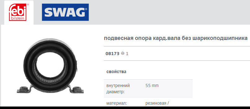 FEBI 08173 — Renault Duster (1G). Запчасти на фото: 08173