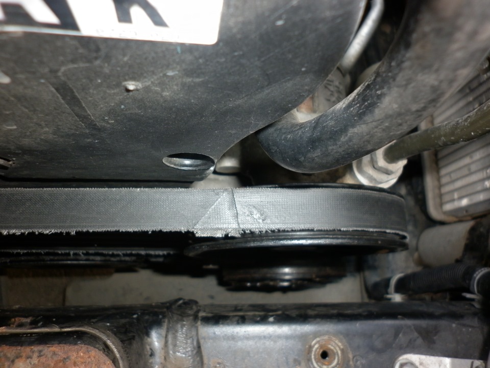 Замена ремня доп оборудования — Chevrolet Lacetti Sedan, 1,7 л, 2004 ...