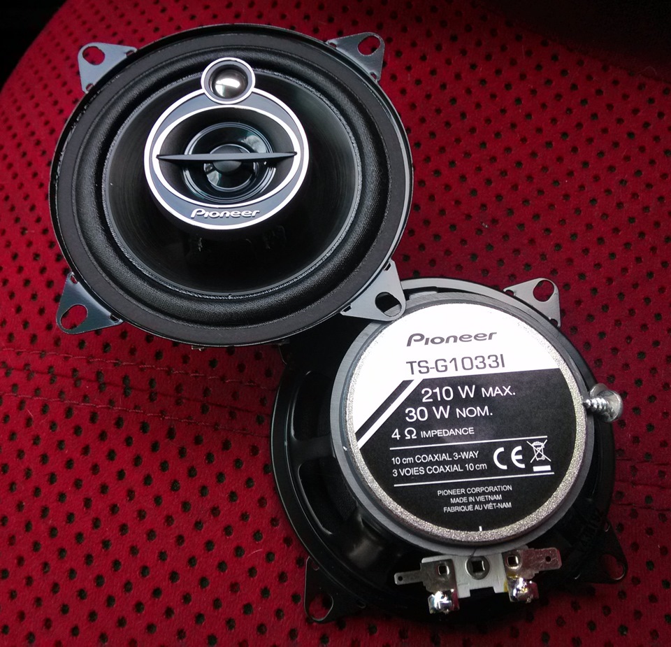 Шли динамики на фронт — Pioneer TS-G1033I — Daewoo Matiz (M100, M150), 1 л,  2011 года | автозвук | DRIVE2