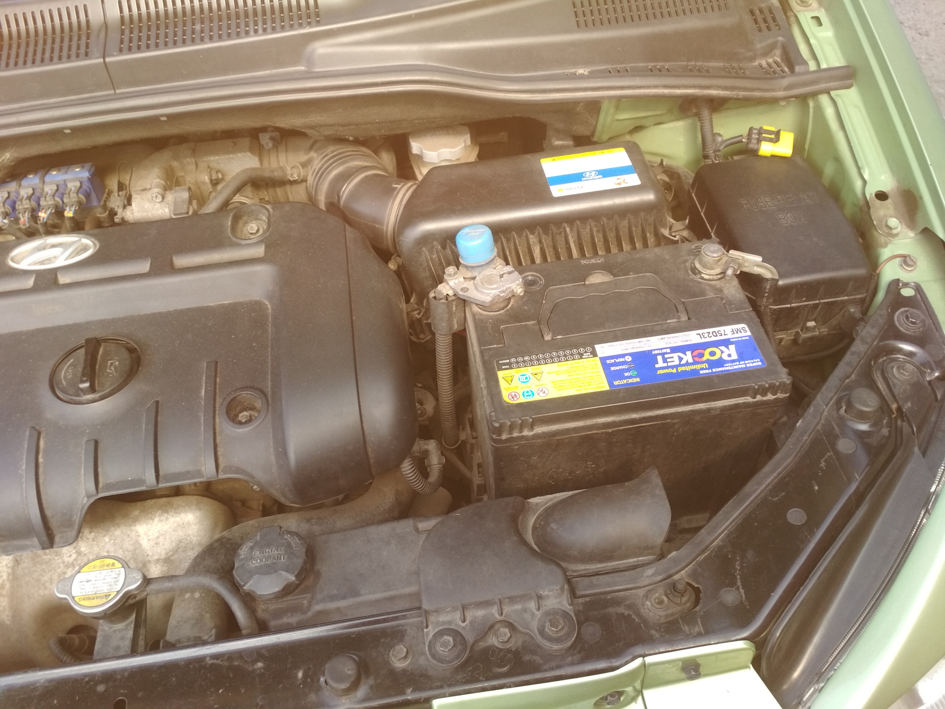 Подготовка к земле! (новый аккумулятор) — Hyundai Getz, 1,6 л, 2007 ...