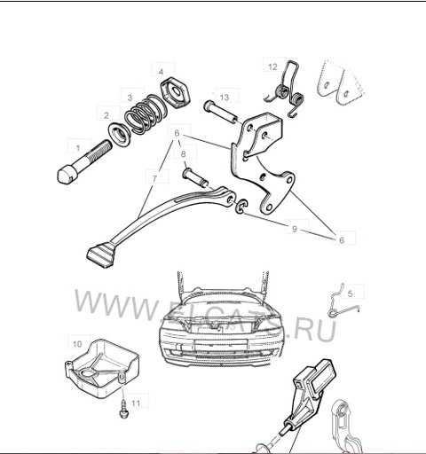 Капот Opel Astra J (09-) в цвет производство «Api»