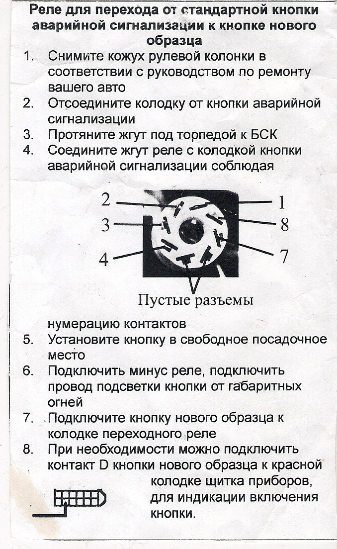 Евроаварийка на ваз 2114 схема