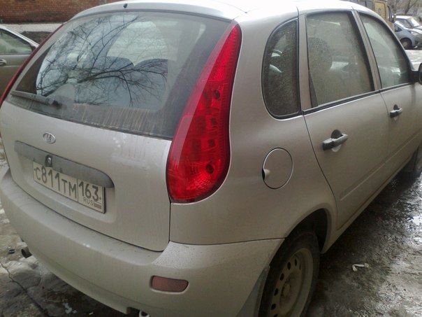 Тонировка фар синей пленкой — Lada Калина хэтчбек, 1,6 л, 2013 года ...