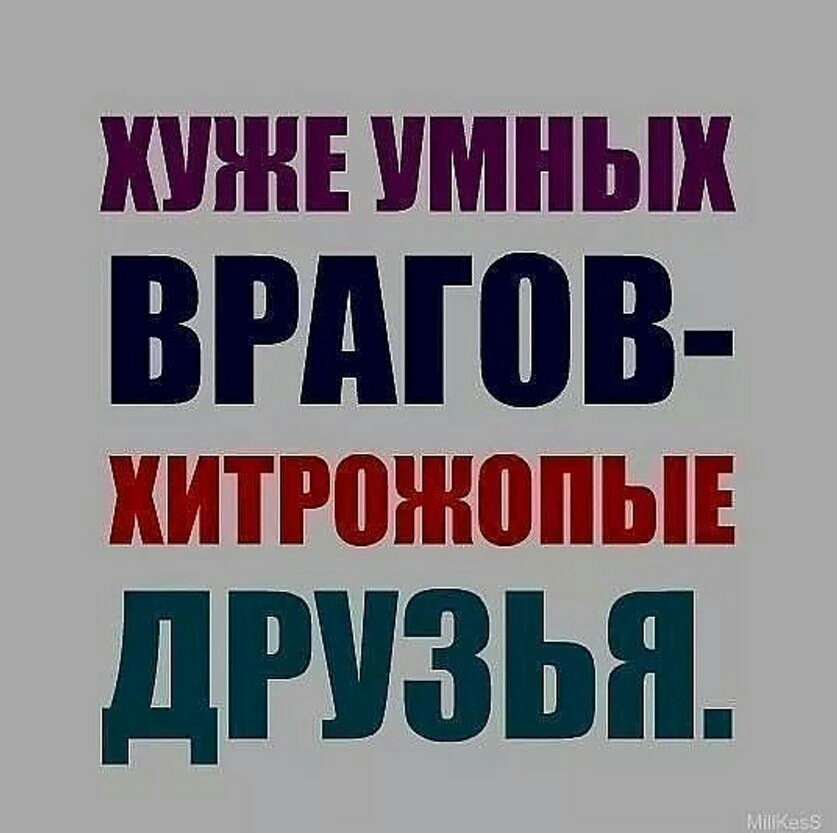 Хуже врагов только хитрые друзья в картинках