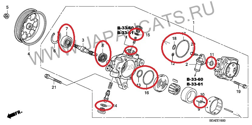 Срв 2 как снять насос гур Кто менял подшипники на насосе ГУРа - Honda Accord (7G), 2,4 л, 2007 года поломк