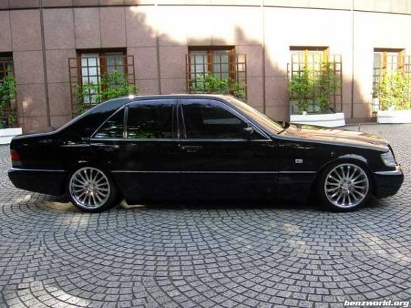 Мерседес w140 черный тонированный