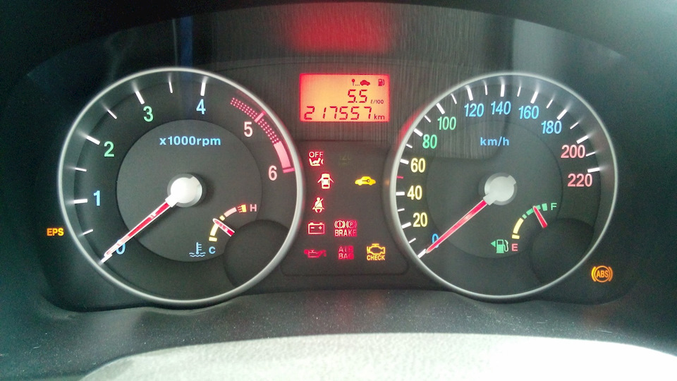 Пересвет приборной панели — Hyundai Accent (3G), 1,5 л, 2008 года ...