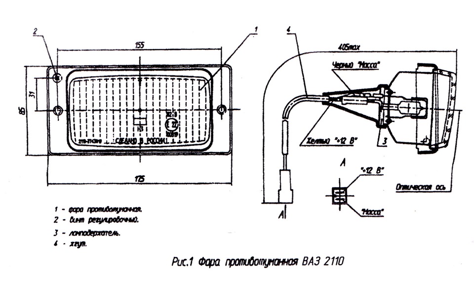 Фара размеры. Габариты ПТФ ВАЗ 2114. Габариты ПТФ ВАЗ 2110.