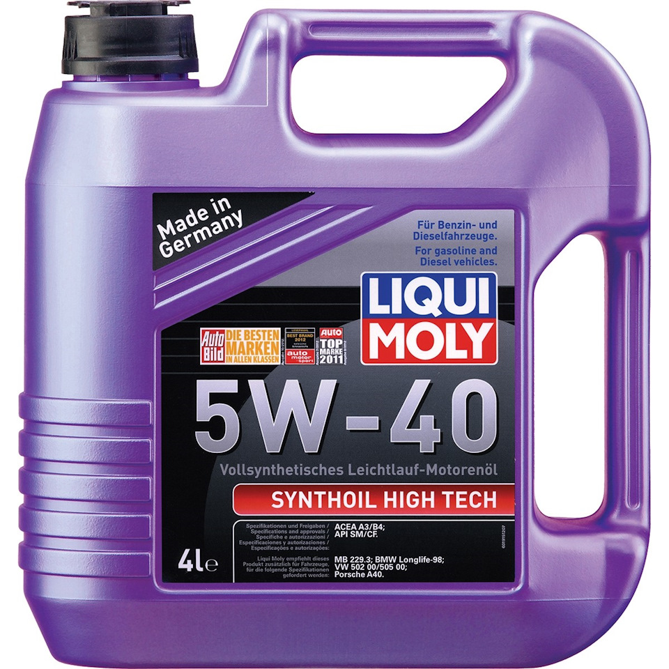 Тестирование масла LIQUI MOLY Synthoil High Tech 5W-40