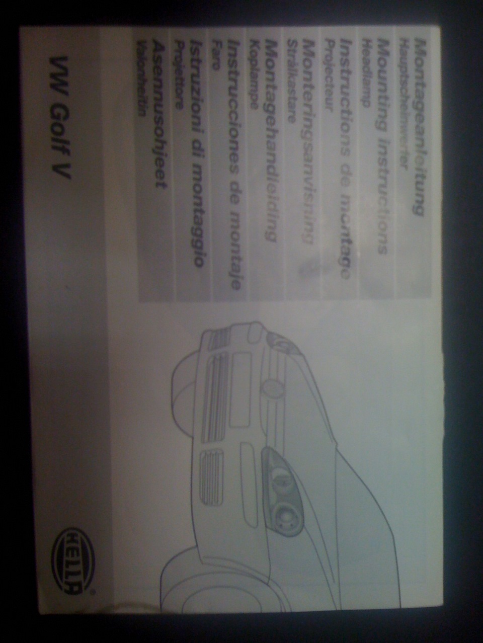 Архив. Установка линзовых фар НЕLLA. — Volkswagen Jetta V, 1,4 л, 2007 ...