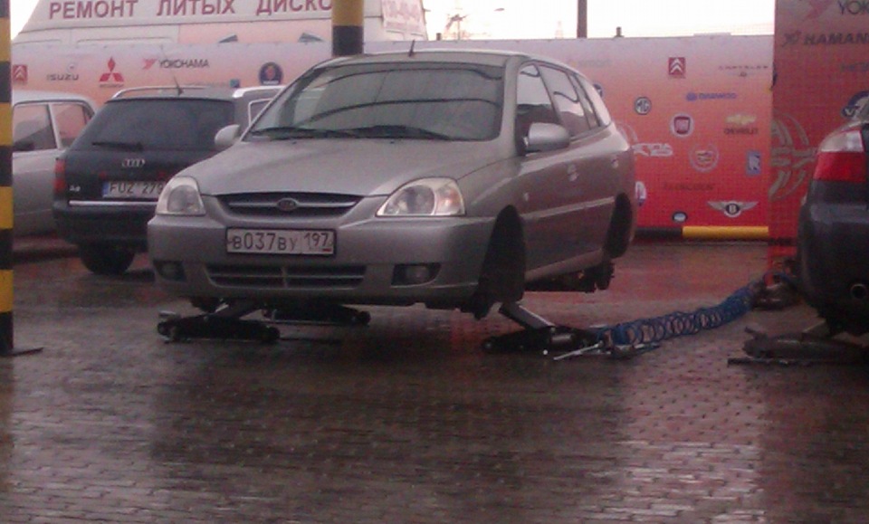 текущий ремонт колес — KIA Rio 5-door (1G), 1,5 л, 2004 года | колёсные ...