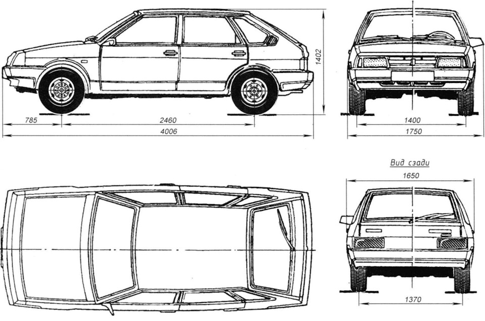 Лада 2109 чертеж