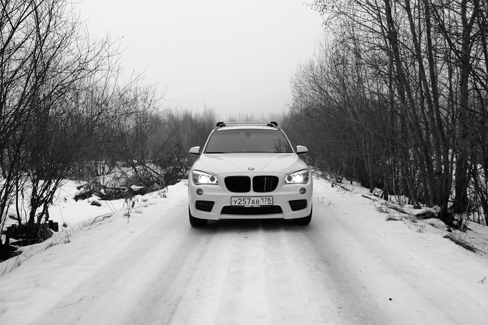 20. Черно белая зима — BMW X1 (E84), 2 л, 2014 года | фотография | DRIVE2