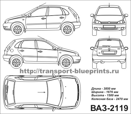 Лада гранта чертеж