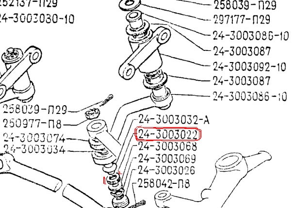 Газ 31029 передняя подвеска схема