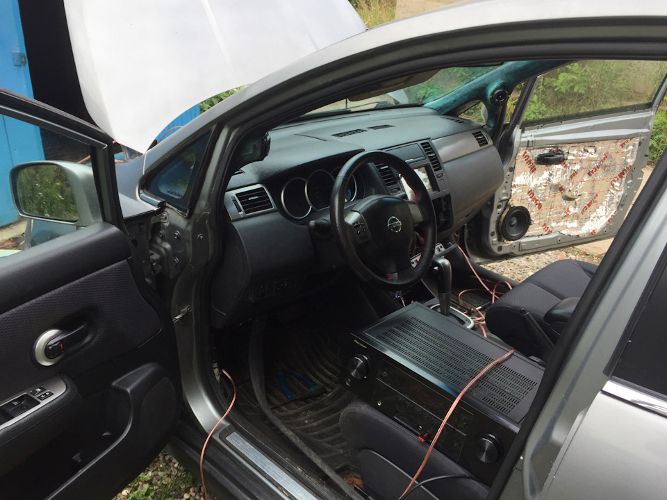 Подготовка фронта под усилитель/тест потенциала — Nissan Tiida (1G), 1 ...