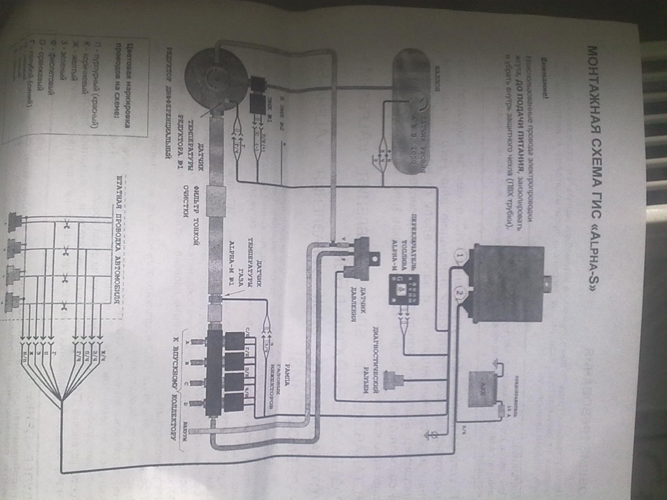 Альфа s гбо 4 поколение схема подключения