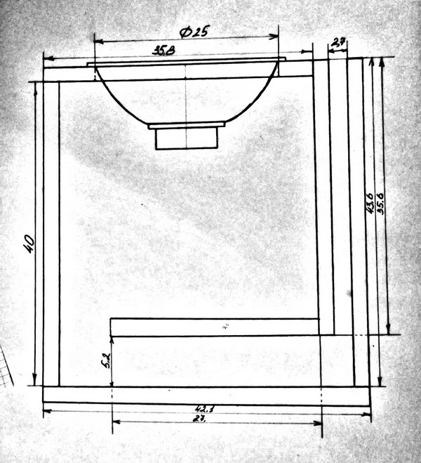 Короб сабвуфера - Профессиональный расчет короба сабвуфера, чертеж